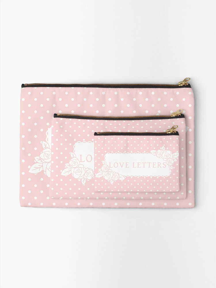 Zipper Pouch, Love Letters designed and sold by lucidly
