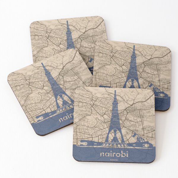 Item preview, Map + Silhouette | Nairobi designed and sold by CPTVDesign.