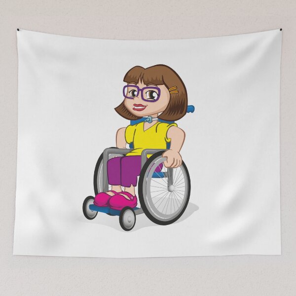 Item preview, Person Physically disabled girl in a wheelchair with tracheostomy tube designed and sold by LucianoCosmo.