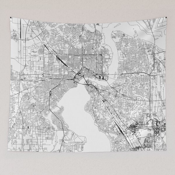 Item preview, Jacksonville White Map designed and sold by multiplicitymap.