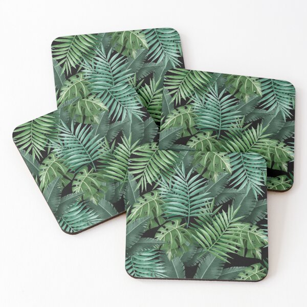 Item preview, Tropical Jungle Leaves Pattern designed and sold by KA DESIGNS.