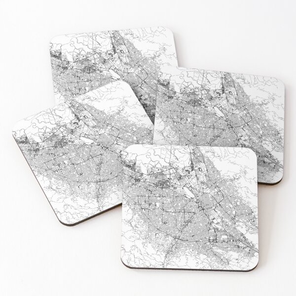Item preview, San Jose White Map designed and sold by multiplicitymap.