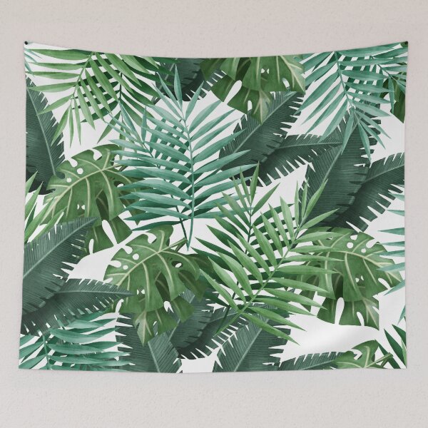 Item preview, Tropical Jungle Leaves Pattern designed and sold by KA DESIGNS.