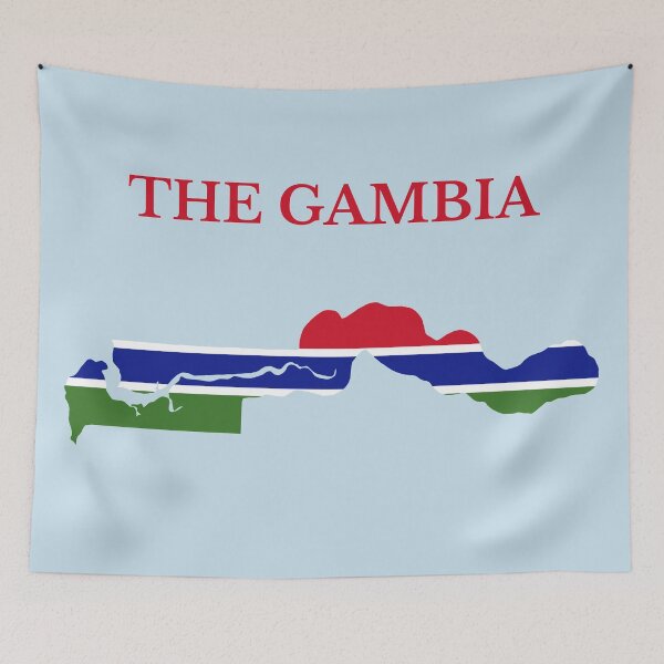 Item preview, The Gambia flag map designed and sold by marosharaf.