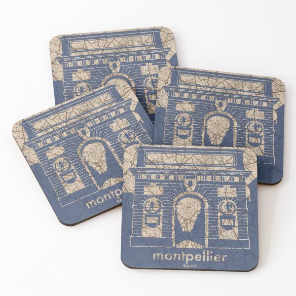 Item preview, Map + Silhouette | Montpellier designed and sold by CPTVDesign.
