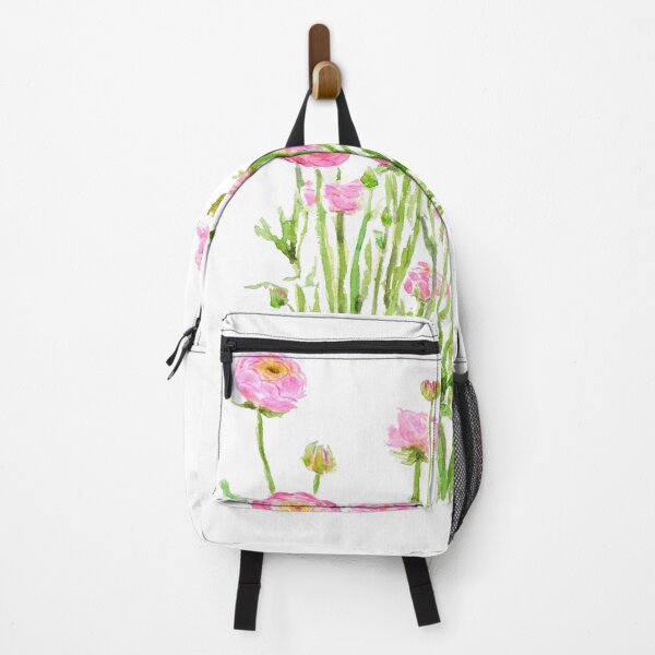 Item preview, hand painted pink Ranunculus pink buttercup pink peony designed and sold by ColorandColor.