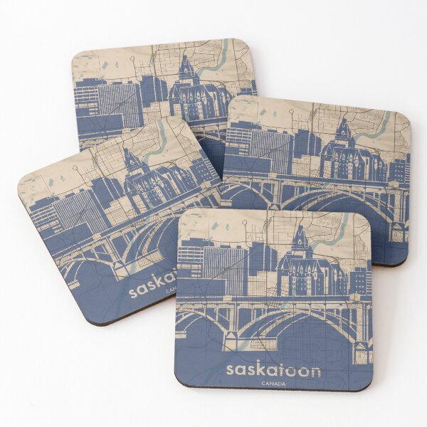 Item preview, Map + Silhouette | Saskatoon designed and sold by CPTVDesign.
