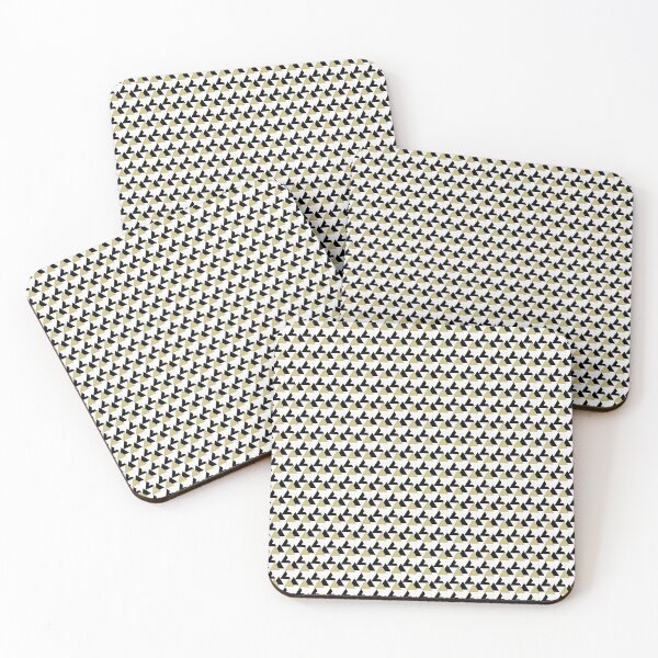 Item preview, White, Gold and Black Geometric Pattern designed and sold by shadowbright.