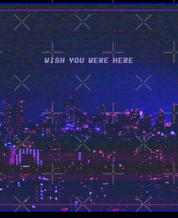 Vaporwave Aesthetic Tokyo City Night Glitch Wish You Were Here Ipad Case Skin For Sale By Neonpurplenoods Redbubble