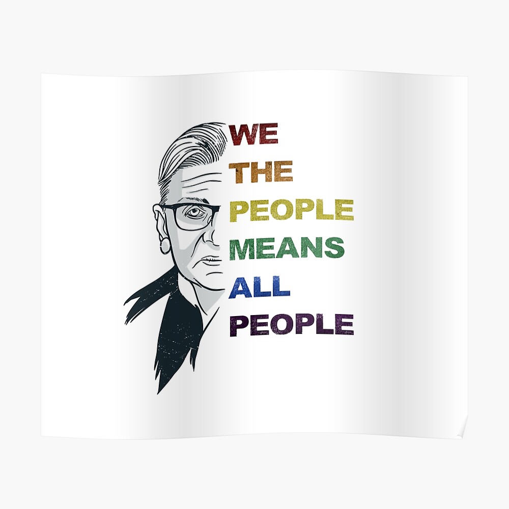 RBG Supreme Court Justice Ruth Bader Ginsburg Rainbow Pride Quote RBG Supreme Court Justice Ruth Bader Ginsburg Rainbow Pride Quote