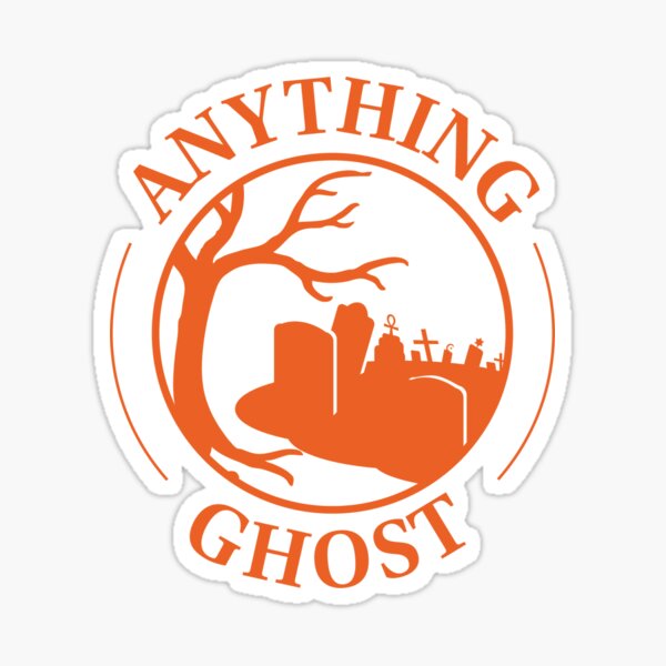 Anything Ghost Graveyard Logo (orange) Sticker