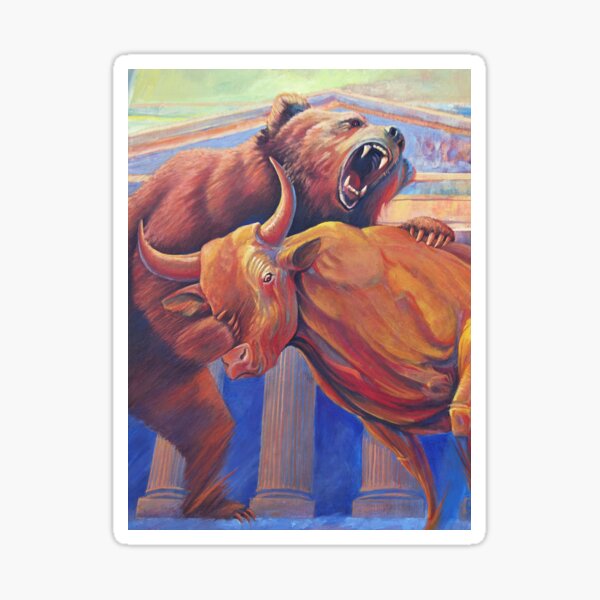 Bear vs Bull Sticker