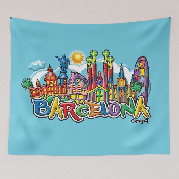 Item preview, Barcelona Magical City Scene Famous Lovely Day Design designed and sold by Lovely Day.