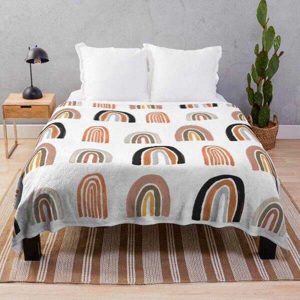 Item preview, Simple minimalism seamless pattern with gouache pastel color rainbows designed and sold by Dina Konovalova.