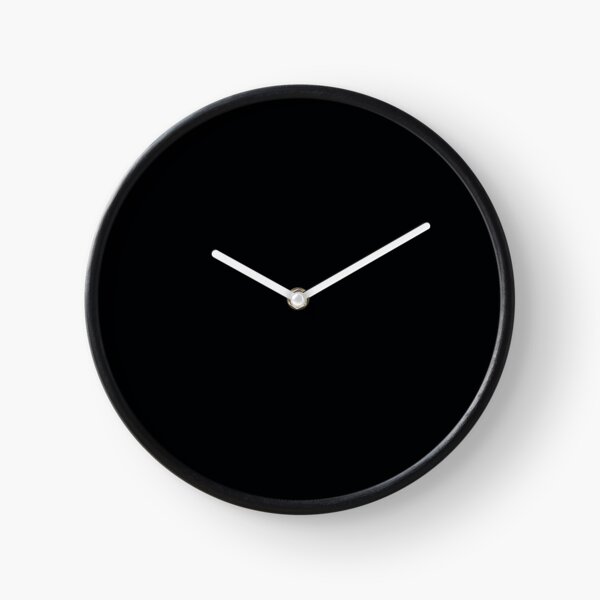 RICH BLACK DARK- PLAIN SOLID BLACK - MANY SHADES OF BLACK ON OZCUSHIONS Clock