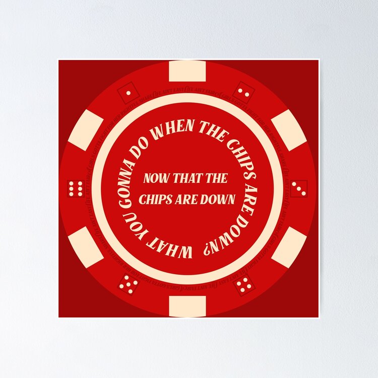 Chips Are Down- Hadestown Poker Chip Sticker
