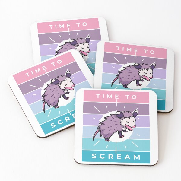 Item preview, time to scream opossum! designed and sold by Lindsey Sheets.