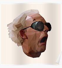 Doc Brown - Back to the Future | Christopher Lloyd Low Poly Poster
