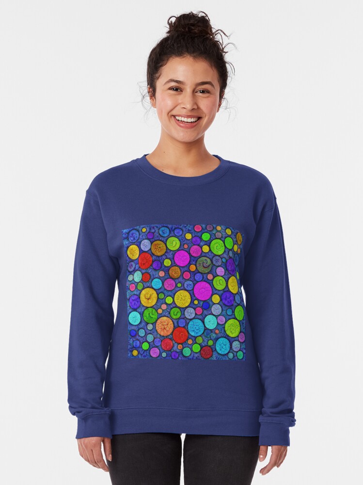 Alternate view of #DeepDream Color Circles Visual Areas 5x5K v1448629304 Pullover Sweatshirt
