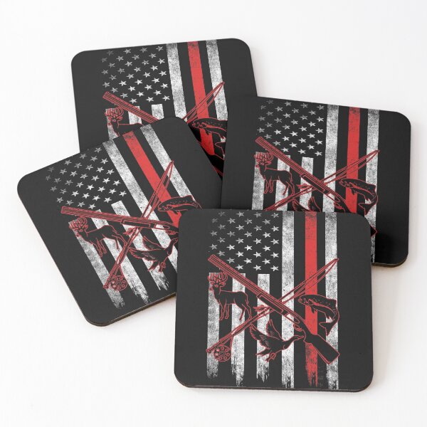 Item preview, Fishing Rod Hunting Rifle American Flag designed and sold by bmit.