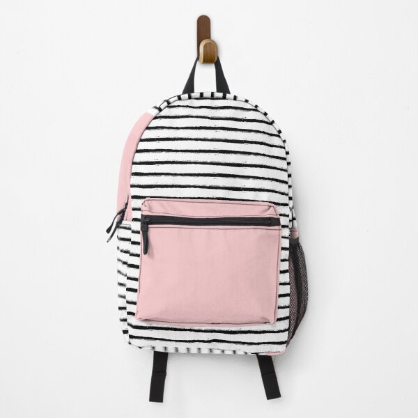 Item preview, Light Pink with Black Stripes designed and sold by PrettySimple Graphic Design.