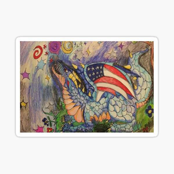 Powder Keg the Fireworks Dragon Sticker