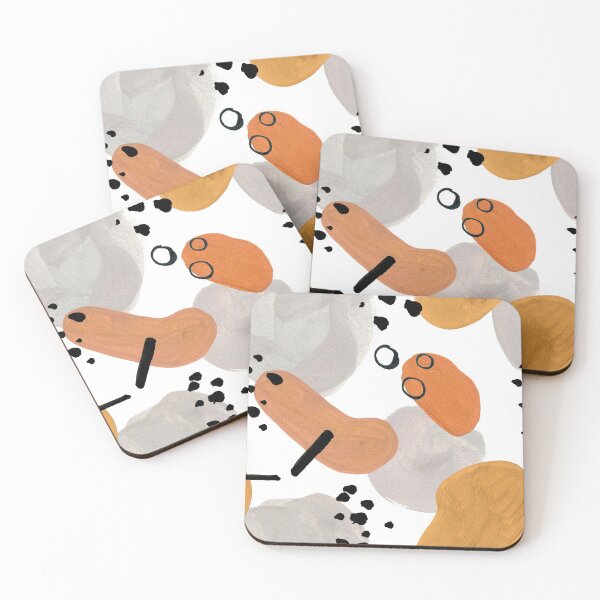 Item preview, Simple minimalism seamless pattern with gouache pastel color dots and stains designed and sold by Dina Konovalova.