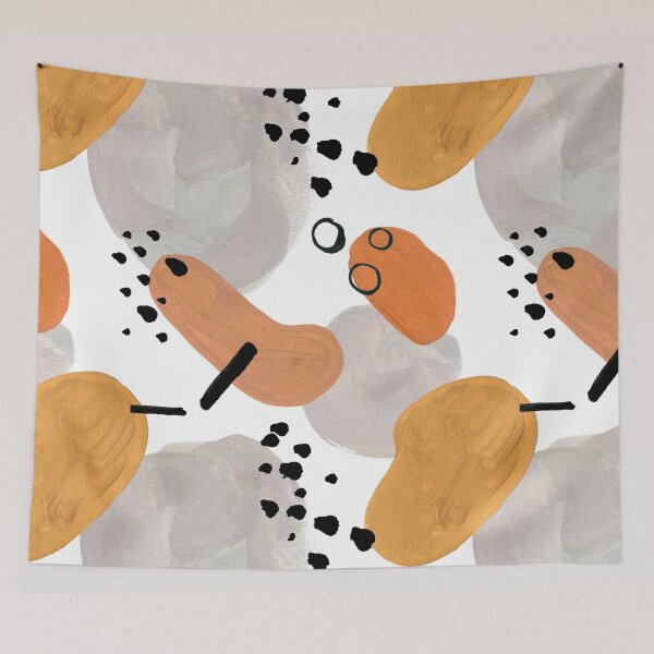 Item preview, Simple minimalism seamless pattern with gouache pastel color dots and stains designed and sold by Dina Konovalova.