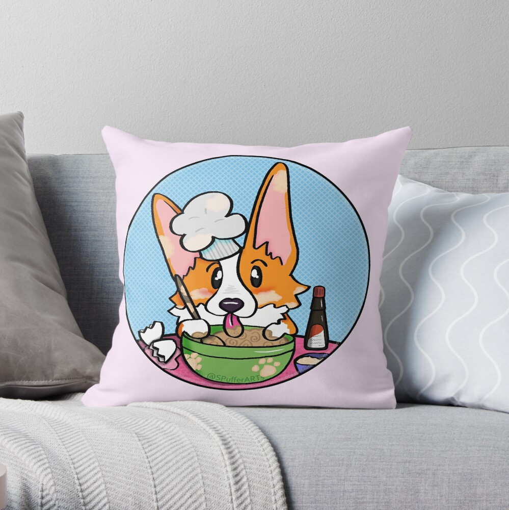 corgi throw pillow