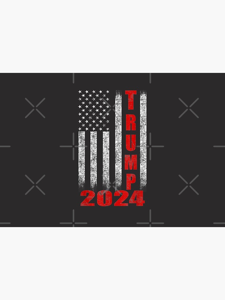 American Flag Design Trump 2024 by ChenXiuying