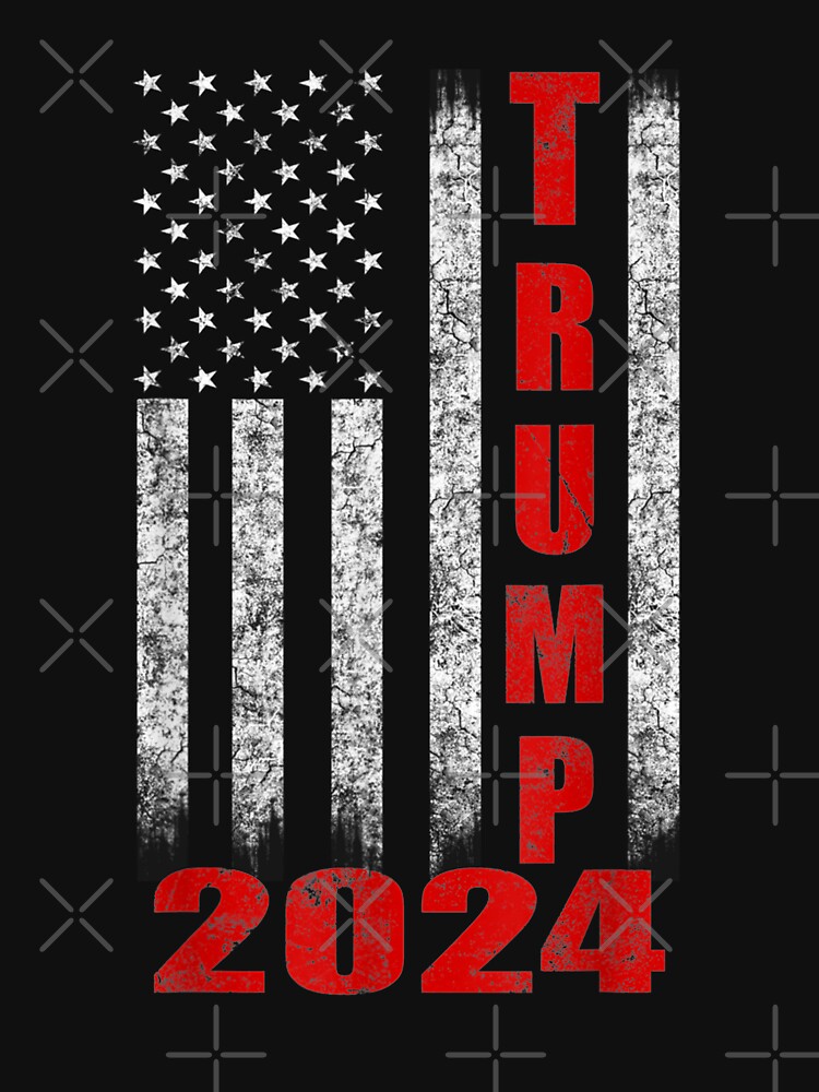 American Flag Design Trump 2024 by ChenXiuying