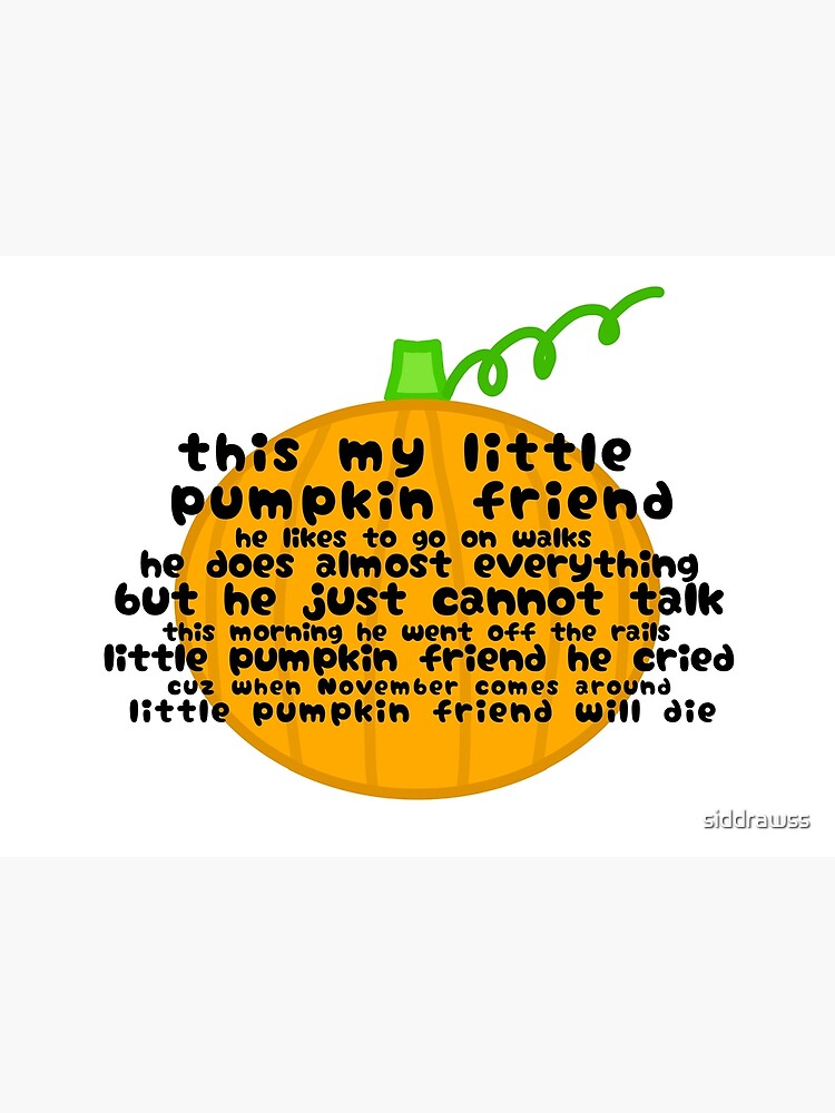 my little pumpkin friend song lyrics