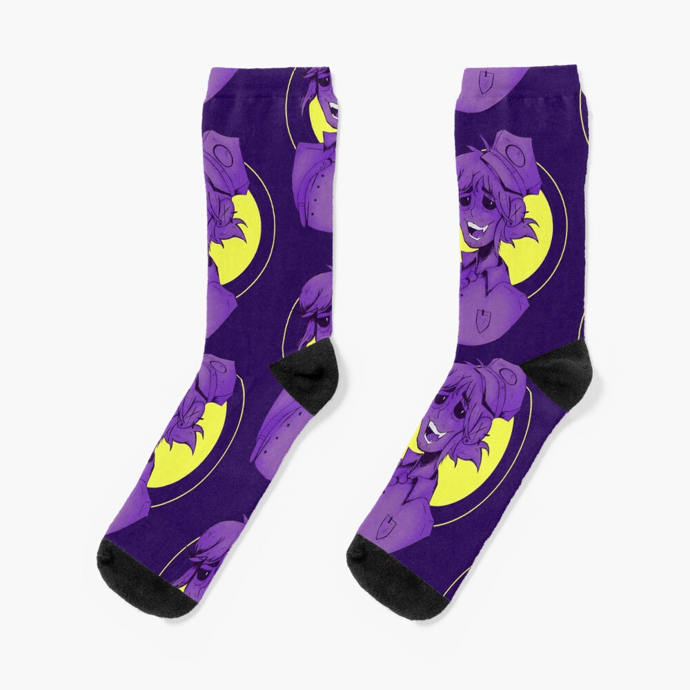 "Purple Guy FNAF" Socks by Damelonfish Redbubble