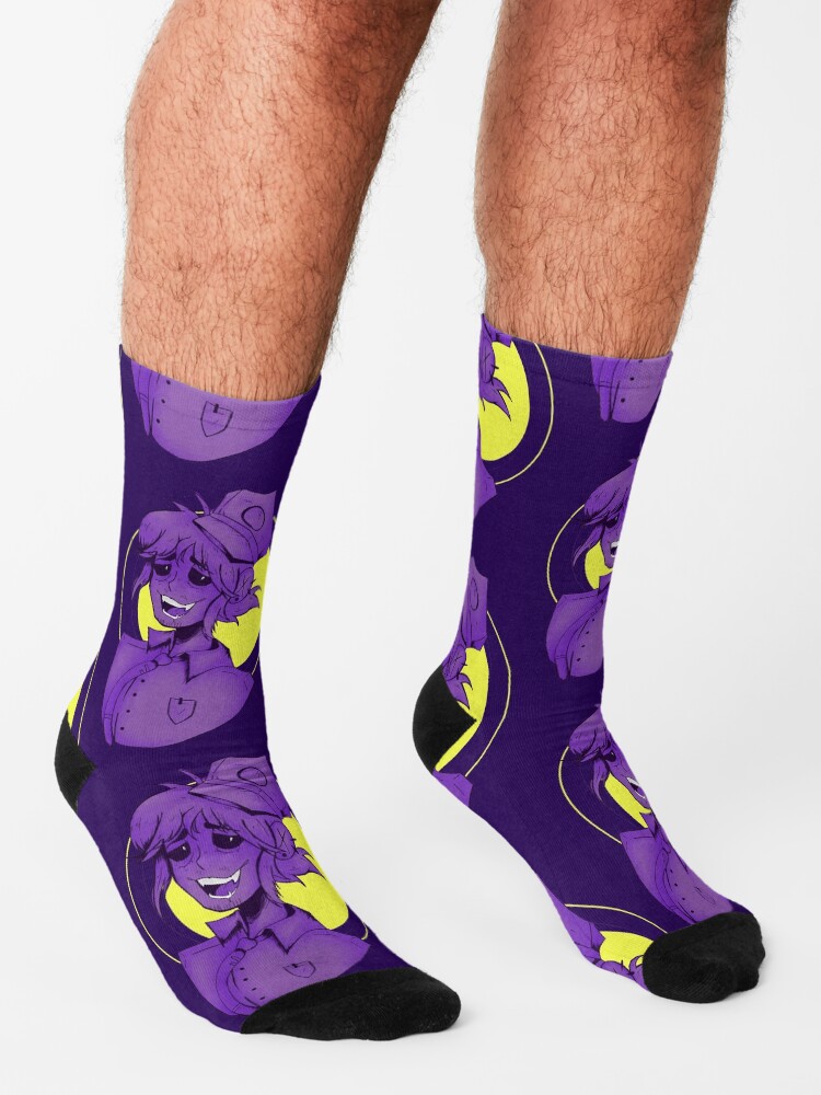 "Purple Guy FNAF" Socks by Damelonfish Redbubble
