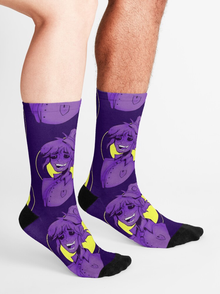 "Purple Guy FNAF" Socks by Damelonfish Redbubble