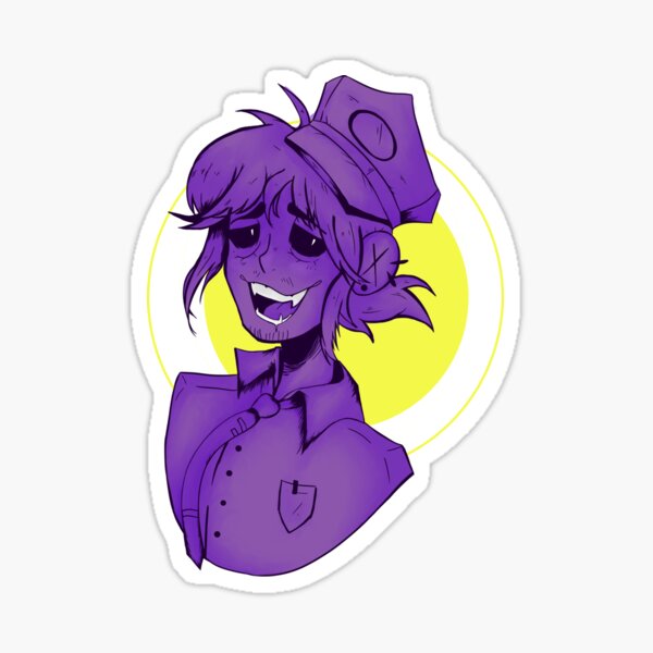 Vista previa del artículo con la obra «Purple Guy FNAF», diseñado y vendido por Damelonfish.