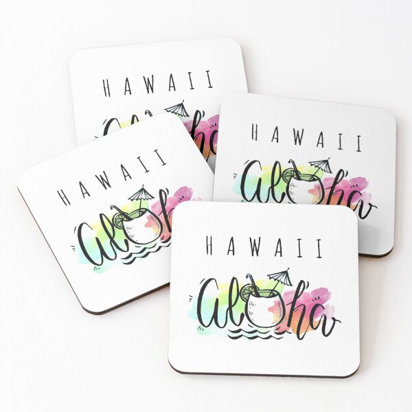 Retro Hawaii Aloha Coasters (Set of 4)