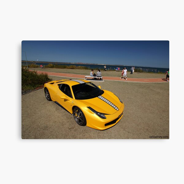 Yellow Ferrari 458 Italia Canvas Print