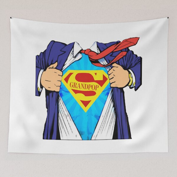 Item preview, Grandpop Superhero Grandpa Ripped Shirt designed and sold by lorrinani.