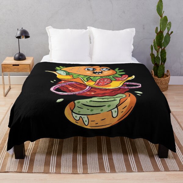 Item preview, Emoji burger | foodporn cartoon fast food art designed and sold by Svinil.