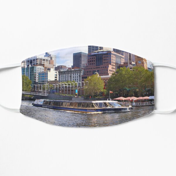 Tour boat, Yarra River, Melbourne, Australia Flat Mask