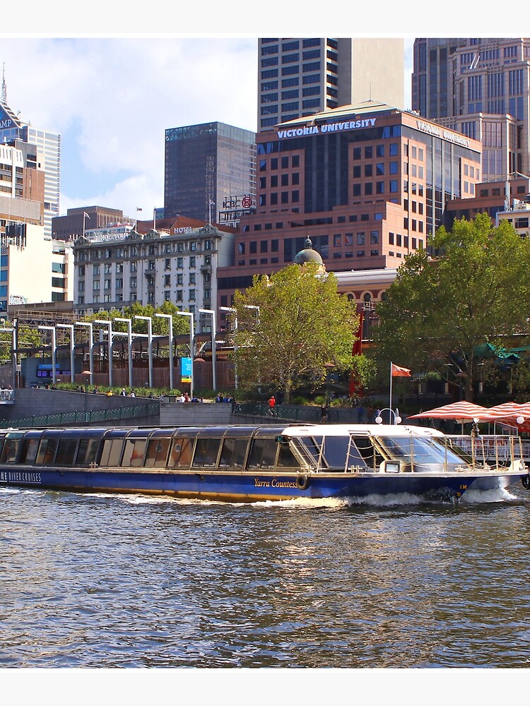 "Tour boat, Yarra River, Melbourne, Australia" Mounted Print by