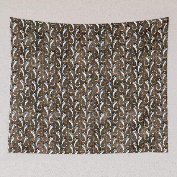 Item preview, The Odyssey Greek Theme Sirens Key Ornament Waves Ships Pattern designed and sold by digitalvintage.