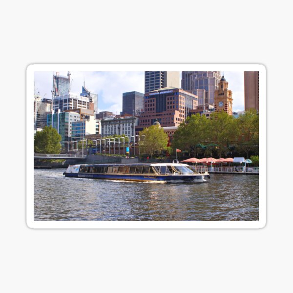 Tour boat, Yarra River, Melbourne, Australia Sticker