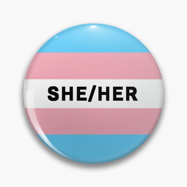 Item preview, She/Her Pronouns | Transgender Pride Flag designed and sold by kaleidoink designs.