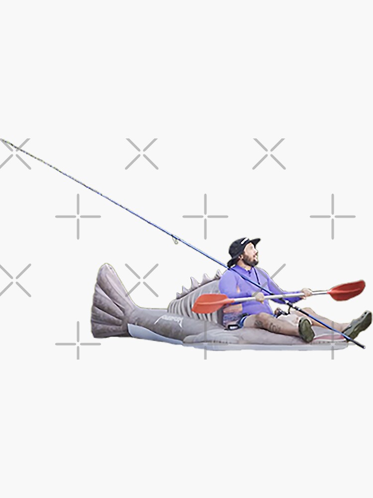 "Powerfish on a fish havin a fish" Sticker for Sale by Alway1 Redbubble