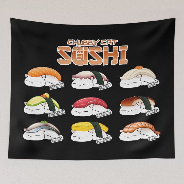 Aperçu de l'œuvre Mélange de sushis Chubby Cat créée et vendue par Takeda-art.