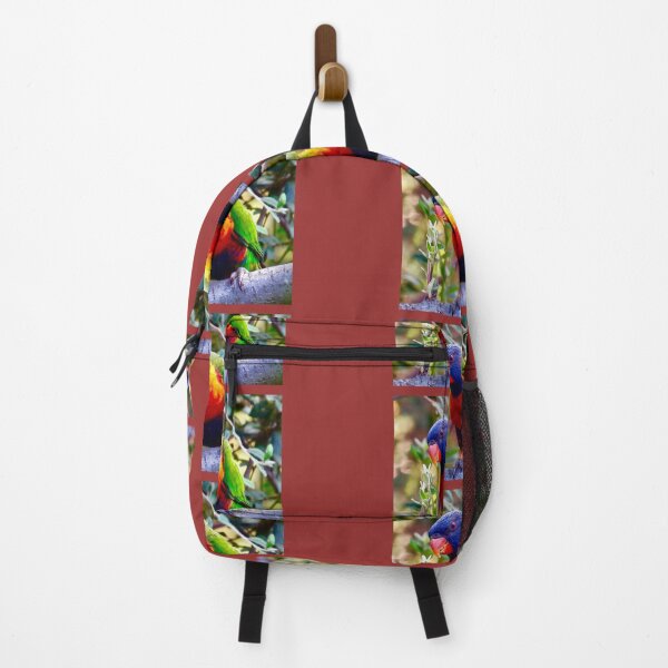 Item preview, Rainbow Lorikeet Parrot (blue, red, green) sitting on a branch by Bao-Er designed and sold by Chinaspaces.