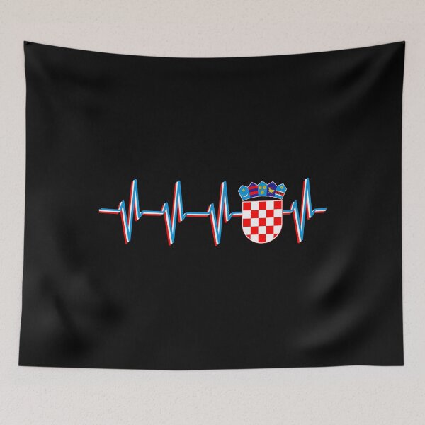 Item preview, Croatia flag pulse heartbeat heart EKG country designed and sold by Argentini.