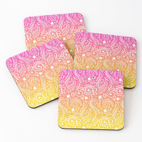 Item preview, Floral and Leaves - Mango Peach Smoothie designed and sold by CreativityRoams.